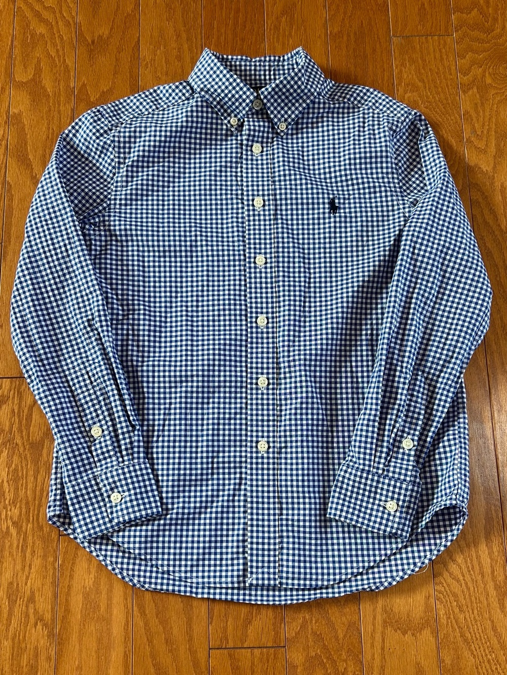 Ralph Lauren Boy’s Blue Gingham Button-Down Shirt